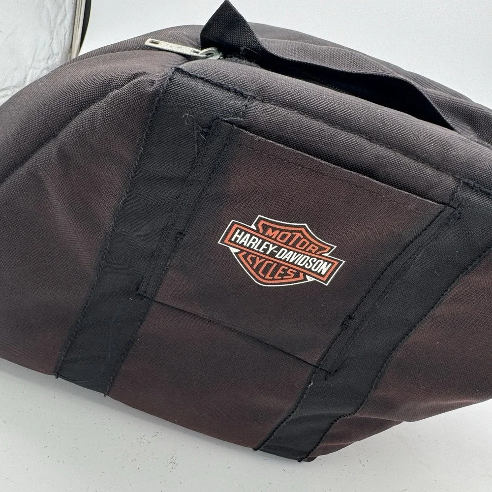 Lot 2 Harley Davidson Saddlebag Luggage Bag Black Canvas‎ Insulated Storage